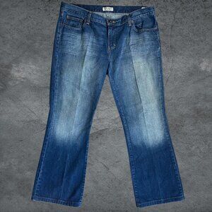 American Eagle Women's Jeans Mid Rise Hipster Fit Regular Distressed Size 14